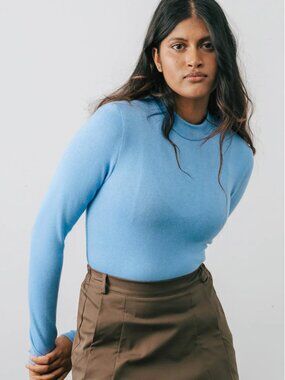 Jennifer Glasgow XS Mitchell Mockneck Teal
